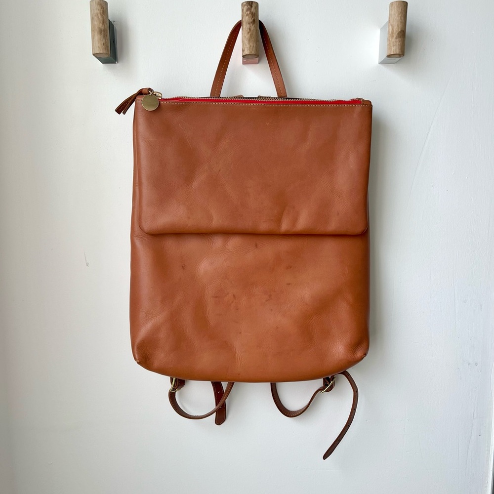 ClareV leather backpack